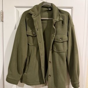 Women’s Fleece Olive Green Jacket